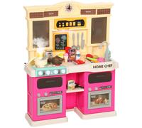 AIYAPLAY Cuisine jouet avec eau courante, 85 accessoires, robinet électrique, lumières, sons, pour enfants de 3-6 ans