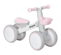 AIYAPLAY Draisienne Vélo Enfant 4 Roues Selle Réglable Gris Blanc Rose