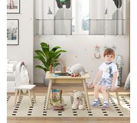 AIYAPLAY Ensemble 1 table et 2 chaise 3 pièces pour enfants avec plateau réversible, espace de rangement, bois naturel Description:Découvrez le plaisir de jouer et de créer avec l'ensemble table et ch