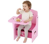 AIYAPLAY Ensemble Bureau et Chaise 2-en-1 pour Enfant, Table d’activité avec tiroir de Rangement sous l’Assise, pour Lire, Dessiner et Jouer, Cadeau pour Filles et garçons de 3 à 5 Ans, Rose