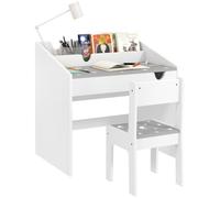 AIYAPLAY Ensemble Bureau et Chaise pour Enfant 3 à 6 Ans, Tiroir Coulissant | Bureau Enfant Garcon Fille, Table pour Chambre à Coucher, Salle de Jeux, Crèche, Gris