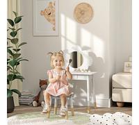 AIYAPLAY Ensemble coiffeuse pour enfant avec tabouret, coiffeuse 2 pièces pour enfants de 3 à 6 ans, miroir forme de nuage - blanc Description:Transformez la chambre de votre enfant avec l'ensemble co