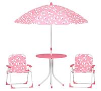 AIYAPLAY Ensemble Salon de Jardin Extérieur Enfant 4 Pièces Rose