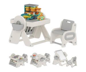 AIYAPLAY Ensemble Table et chaises Enfants 3-en-1 Table de constr.