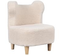 AIYAPLAY Fauteuil Enfants canapé pour Enfants avec Dossier en Forme Ours, Mini canapé en Polaire Teddy, pour Chambre, Salle de Jeux, Cadeau pour garçons et Filles, Beige
