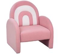 AIYAPLAY Fauteuil Enfants canapé pour Enfants en Forme d'arc-en-Ciel, Mini canapé en Tissu Pelucheux, pour garçons et Filles, Rose