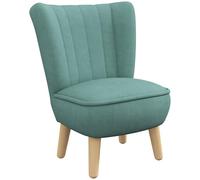 AIYAPLAY Fauteuil pour Enfant, canapé Aspect Velours, Pieds en Bois, Chaise pour Chambre d'enfant, Salle de Jeux, Bleu Clair