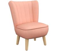 AIYAPLAY Fauteuil pour Enfant, canapé pour Enfant avec Aspect Velours, Pieds en Bois, Chaise pour Enfant pour Chambre d'enfant, Salle de Jeux, Rose