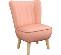 AIYAPLAY Fauteuil pour enfant, canapé pour enfant avec aspect velours, pieds en bois, chaise pour enfant 3-7 ans, chambre d'enfant, salle de jeux, rose