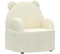 AIYAPLAY Fauteuil pour Enfant, canapé pour Enfant avec Peluche Douce en Polaire, Forme d'ours, Chaise pour Enfant à partir de 1,5 Ans, Chambre d'enfant, Salle de Jeux, Beige