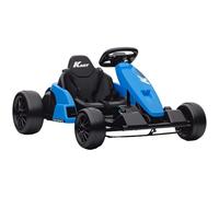 AIYAPLAY Go Kart électrique Enfants 24V 6-18km/h Drift 2 Moteurs Bleu | Mode drift, siège réglable, Go Kart avec musique MP3, port USB, démarrage progressif, pour âges 6-12