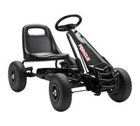 AIYAPLAY Kart à pédales Go-Kart pour Enfants, avec siège réglable, pneus EVA, Embrayage Manuel et Frein, véhicule à pédales pour garçons et Filles de 3 à 8 Ans, Noir