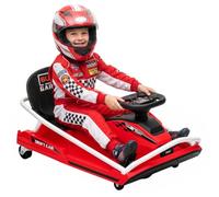 AIYAPLAY Kart électrique 24 V pour enfants, kart de course avec mode dérive, moteur sans balais de 300 W, démarrage en douceur, double vitesse, cadre en acier et harnais, vitesse maximale 15 km/h