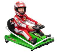 AIYAPLAY Kart électrique 24 V pour enfants, kart de course avec mode dérive, moteur sans balais de 300 W, démarrage en douceur, double vitesse, cadre en acier et harnais, vitesse maximale 15 km/h
