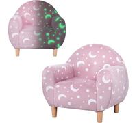 AIYAPLAY Kids Armchair, Glow in the Dark Single Chair with Star Design, Upholstered Toddler Tub Chair for Bedroom, Playroom, Kid Room, Pink (fauteuil pour enfant)