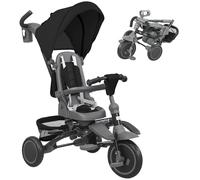 AIYAPLAY Kids Trike, 6 en 1 Tricycle pour Enfant avec poignée parentale Ajustable et auvent, siège Convertible, pour 1-5 Ans, Tricycle Pliable pour bébé avec Harnais de sécurité, Panier de Rangement