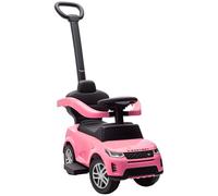 AIYAPLAY LAND ROVER DISCOVERY Licensed Baby Push Car, 2-in-1 Ride on Car with Removable Push Handle, Foot to Floor Sliding Car with Storage, Safety Guardrail, for Toddlers 18-36 Months, Pink