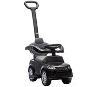 AIYAPLAY LAND ROVER DISCOVERY Licensed Baby Push Car, 2-in-1 Ride on Car with Removable Push Handle, Foot to Floor Sliding Car with Storage, Safety Guardrail, for Toddlers 18-36 Months, Black (en