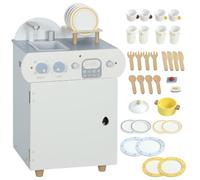 AIYAPLAY Lave-Vaisselle en Bois Jouet pour Enfants 3+ Ans Bleu Clair
