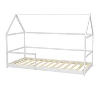 AIYAPLAY Lit cabane enfants 90x190 cm lit enfants lit maison enfant avec protection antichute, sommier à lattes et toit inclus
