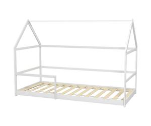 AIYAPLAY Lit cabane enfants 90x190 cm lit enfants lit maison enfant avec protection antichute, sommier à lattes et toit inclus