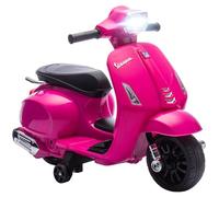 AIYAPLAY Moto électrique Enfants 6 V, Voiture électrique Enfants avec Roues d'apprentissage de 17,5 cm, Vitesse 2,5 km/h, Phare et Klaxon, pour 2-6 Ans, Rose