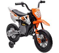 Moto électrique pour enfant - AIYAPLAY - 3 à 6 ans - 2 moteurs 12V vitesse max. 5 km/h - 107x56x70cm - PP et métal - orange