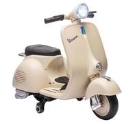 AIYAPLAY Moto Électrique Enfants Vespa sous Licence 5 Km/h 3+ Ans Blanc