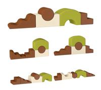 AIYAPLAY Parcours motricité bébé 5PCS, Module en Mousse Souple avec Housse en Velours côtelé, Blocs de Construction éducatifs, Jouets éducatifs Enfants d'âge préscolaire, Multicolore