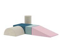 AIYAPLAY Parcours motricité bébé 5PCS, module en mousse souple avec housse en velours, multicolore