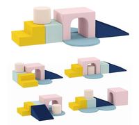 AIYAPLAY Parcours Motricité Bébé 8PCS, Jouet d'escalade, Blocs de Construction en Mousse avec Housses en Velours Amovibles et Lavables, Jouets Éducatifs pour Enfants d'Âge Préscolaire, Multicolore