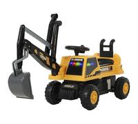 AIYAPLAY Pelleteuse à Pédales, Pelle et Volant, 1.5-3 Ans, Jaune