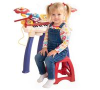 AIYAPLAY Piano enfant, clavier électronique batterie 2 en 1, 32 touches multifonctions imitation instrument musique, multicolore