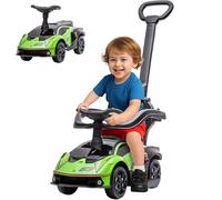 AIYAPLAY Porteur Enfants Lamborghini Essenza SCV12 sous Licence Porteur bébé Voiture à Pousser pour Enfants 1 à 3 Ans Multi-équipée avec poignée de poussée, Garde-Corps, klaxon et Volant, Vert