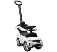 AIYAPLAY Porteur Enfants Land Rover Discovery sous Licence, Porteur bébé Voiture à Pousser avec poignée Amovible, Garde-Corps, Espace de Rangement, klaxon et Volant, pour Enfants 1 à 3 Ans, Blanc