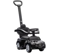 AIYAPLAY Porteur Enfants Mercedes-Benz sous Licence, Porteur bébé Voiture à Pousser 2 en 1 avec poignée Amovible, Garde-Corps, Espace de Rangement, klaxon et Volant, pour Enfants 18 à 36 Mois, Noir