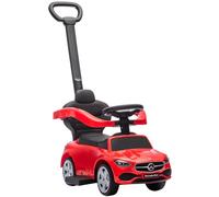 AIYAPLAY Porteur Enfants Mercedes-Benz sous Licence, Porteur bébé Voiture à Pousser 2 en 1 avec poignée Amovible, Garde-Corps, Espace de Rangement, klaxon et Volant, pour Enfants 18 à 36 Mois, Rouge