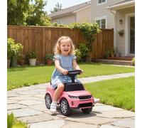 AIYAPLAY Porteur Land Rover sous licence pour enfants 18-36 mois - Rangement & volant avec sons - Rose