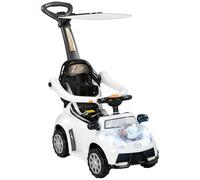 AIYAPLAY Porteur pour Enfants de 12 à 36 Mois, avec Dossier, Arceau de Protection, Aide à la Marche pour Enfants de 12 à 36 Mois, Blanc et Noir