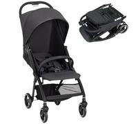 AIYAPLAY Poussette légère 6,3kg pour enfants 0-3 ans Pliable à une main, poussette compacte inclinable avec capote et repose-pieds réglable, roues et panier de rangement, jusqu'à 15 kg, gris