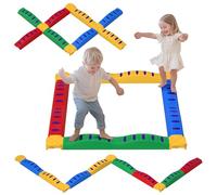 AIYAPLAY Poutre d'équilibre pour enfants, 12 marches avec coussinets antidérapants, jouets sensoriels pour enfants, parcours d'obstacles pour l'intérieur et l'extérieur pour les 3-8 ans