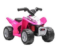 AIYAPLAY Quad électrique Enfant 6 V Honda sous Licence Voiture électrique Enfants Vitesse de 2,8 km/h phares LED klaxon 4x4 électrique Enfant poignée et Selle Ergonomique, Rose