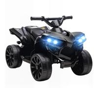 AIYAPLAY Quad Électrique Enfant 6V Musique et Phares LED 1,5-3 km/h Noir | Voiture Électrique Enfants ATV, 4 Roues, Marche Avant et Arrière, pour Garçons et Filles de 18-56 Mois