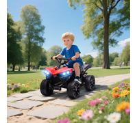 AIYAPLAY Quad électrique enfant 6V, voiture électrique enfants ATV, musique et phares LED, pour 3 à 8 ans, 70 x 42 x 45 cm, rouge