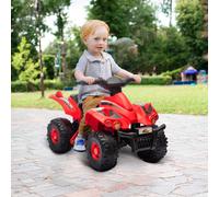 AIYAPLAY Quad électrique enfant vitesse 2,5 km/h, marche avant, fonction musique, pour enfants 2 à 6 ans, rouge