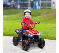 AIYAPLAY Quad Électrique pour Enfants de +3 Ans avec Batterie 12V Phares Musique Avant et Arrière Charge 30 kg Rouge