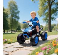AIYAPLAY Quad électrique pour enfants, Véhicule électrique de 24V avec 4 roues, phares, port USB, fonction MP3, 6,5 km/h, 3-8 ans