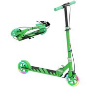 AIYAPLAY Roller Kinder Scooter mit Leuchtenden Rädern, Bremse, klappbarer Kinderroller Höhenverstellbarer Tretroller Kickscooter für Kinder Jugendliche 3-8 Jahre Cityroller BIS zu 50 kg