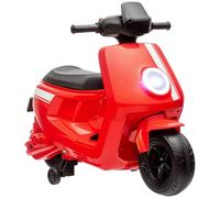 AIYAPLAY Scooter électrique Enfants Moto Porteur pour Enfants 6 V, 2 Moteurs Puissant, Vitesse Max. 3 km/h, Phare et Musique, Marche Avant/arrière, Roues d'entraînement, 18 à 36 Mois, Rouge