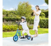 AIYAPLAY Scooter pour enfants avec guidon réglable, grandes roues, béquille, frein à main, pour enfants de 5 à 12 ans, Bleu